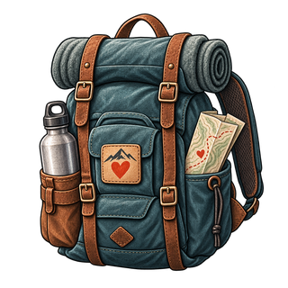 Wanderrucksack mit Ausrüstung für praktische Hüttentour Tipps